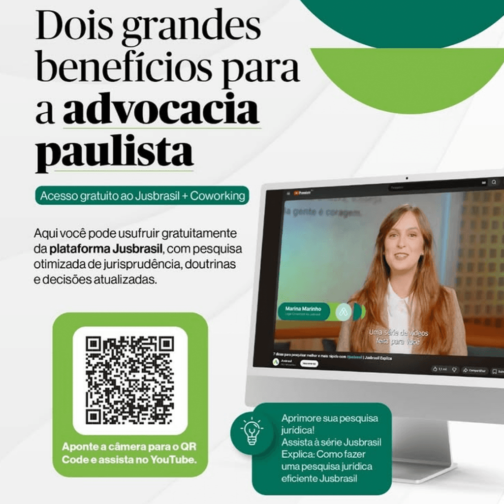 Acesso gratuito ao Jusbrasil + Coworking