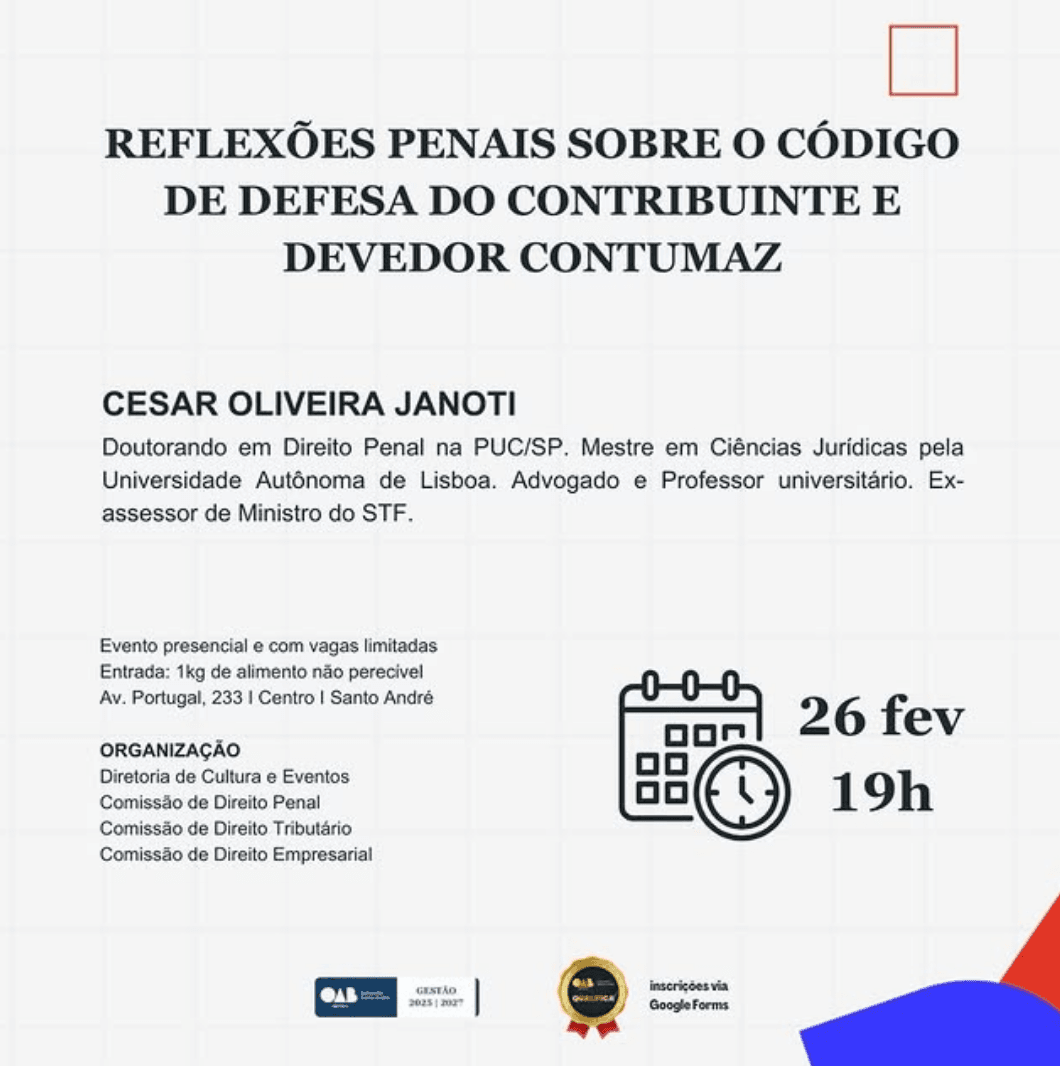 Reflexões Penais sobre o Código de Defesa do Contribuinte e dev