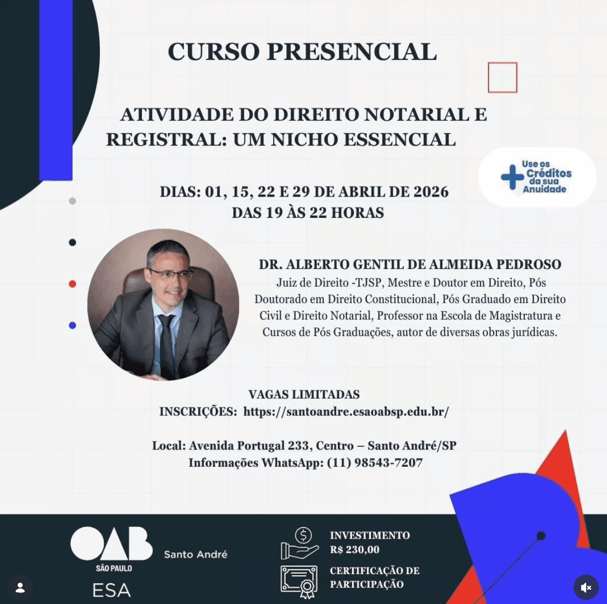 📙 ESA SA: Atividade do Direito Notarial e Registral: um nicho essencial