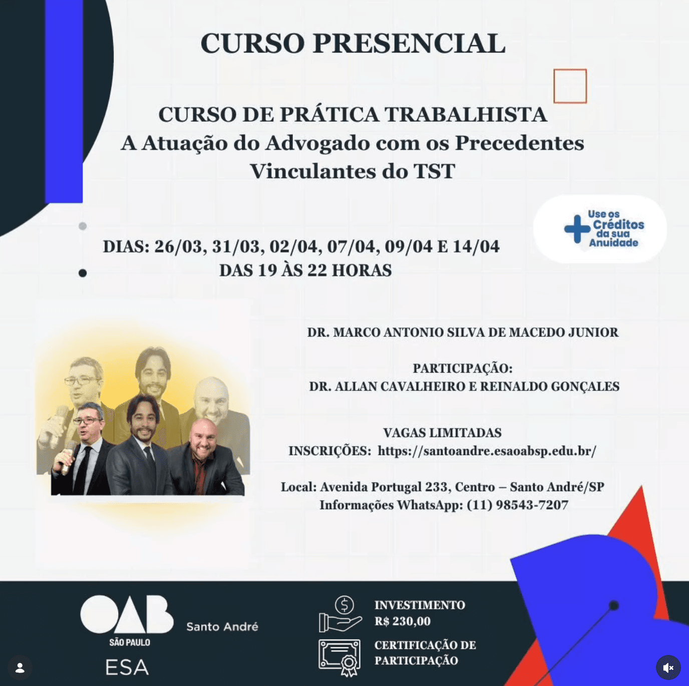 📙 ESA SA: Curso de Prática Trabalhista - A Atuação do Advogado com os Precedentes Vinculantes do TST
