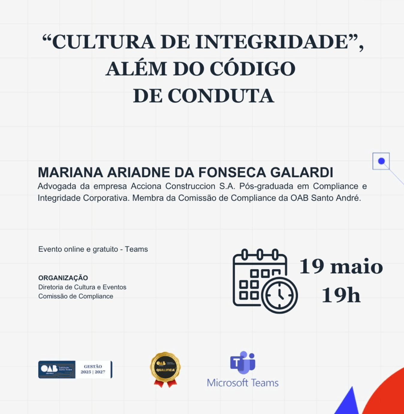 Cultura de Integridade, além do Código de Conduta