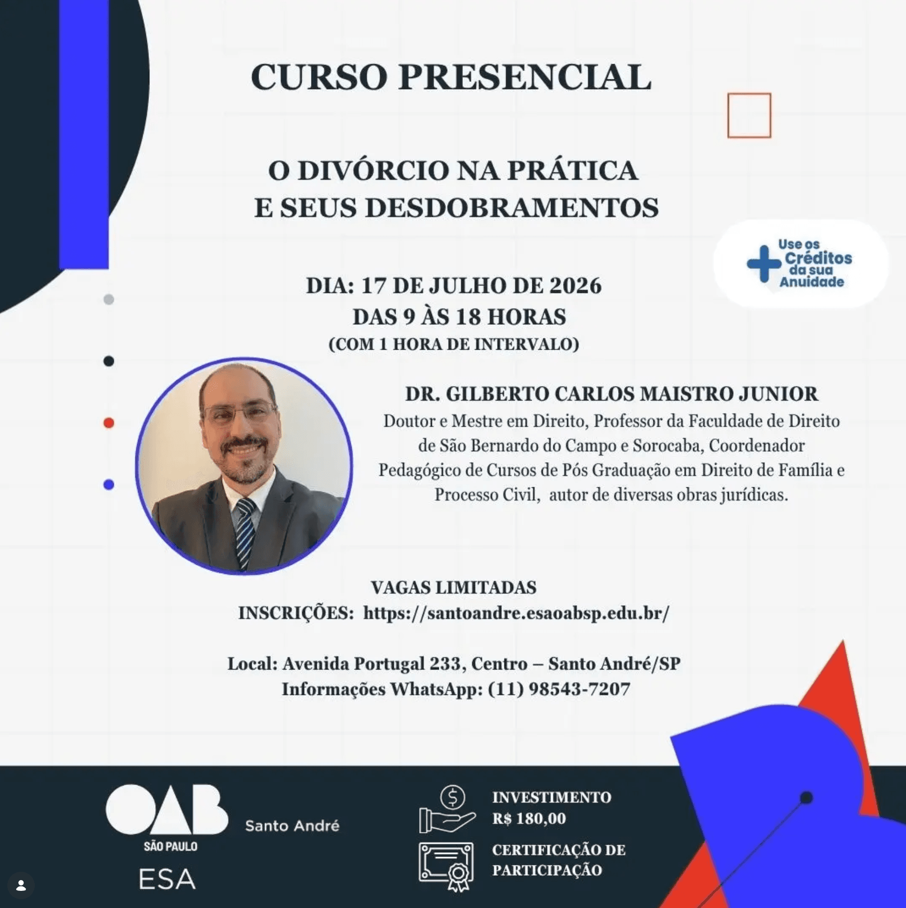 📙 ESA SA: O divórcio na prática e seus desdobramentos.