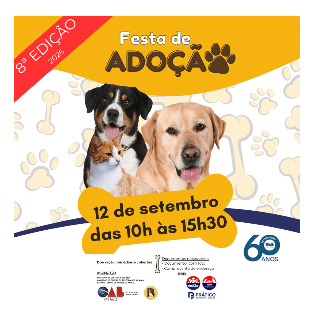 🐾 8ª edição da Festa de Adoção da OAB Santo André