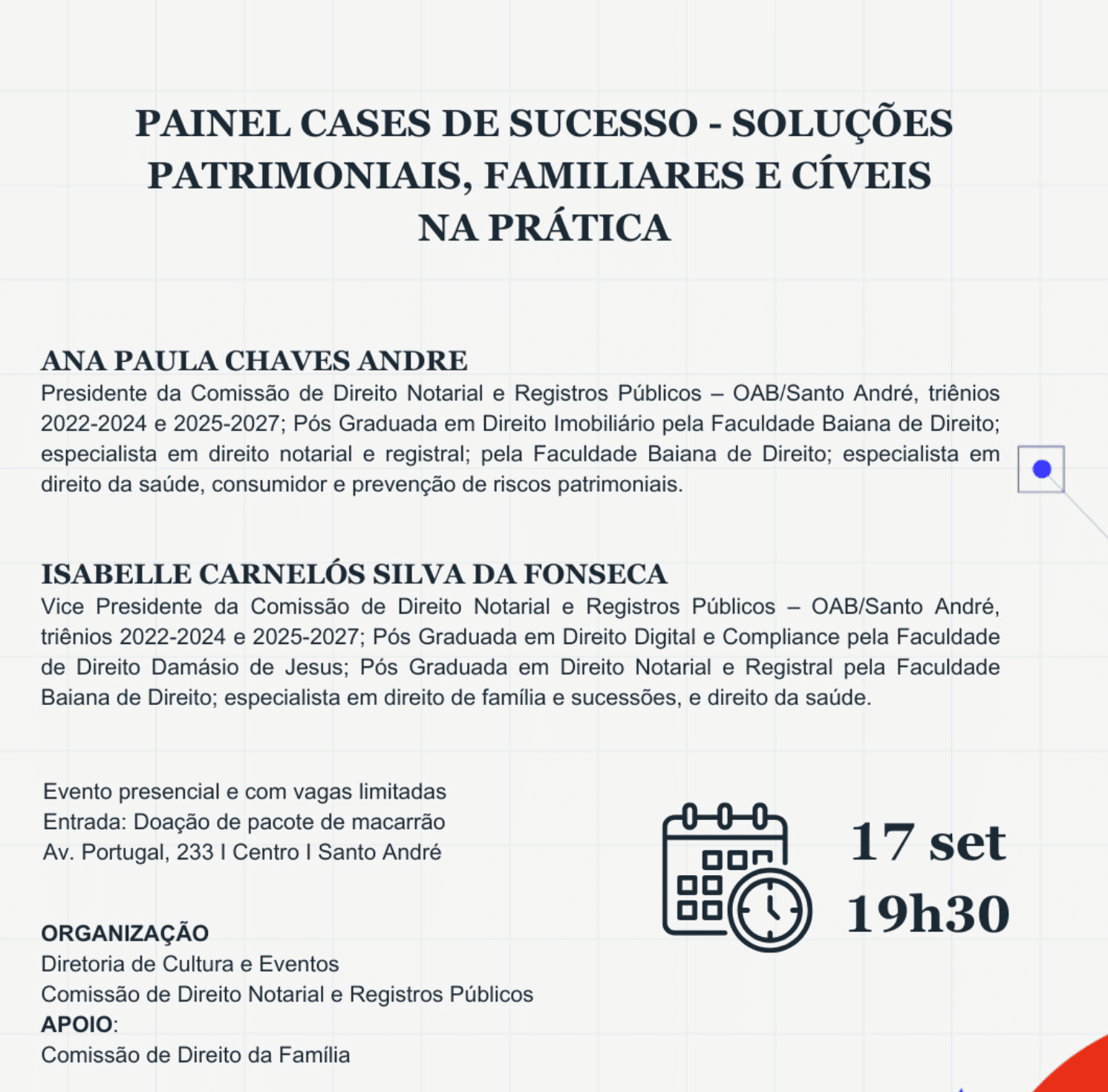 Painel cases de sucesso - soluções patrimoniais, familiares e cíveis na práticas