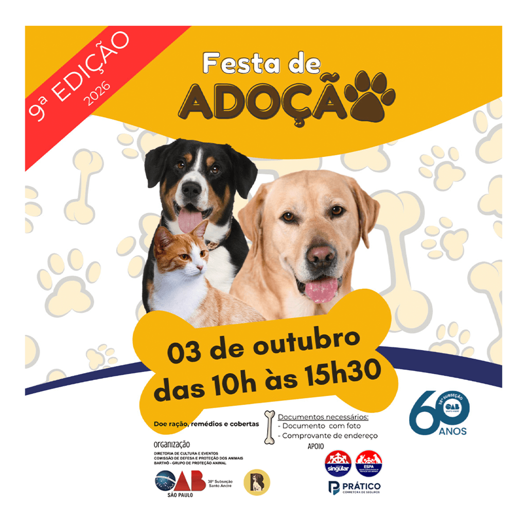 🐾 9ª edição da Festa de Adoção da OAB Santo André