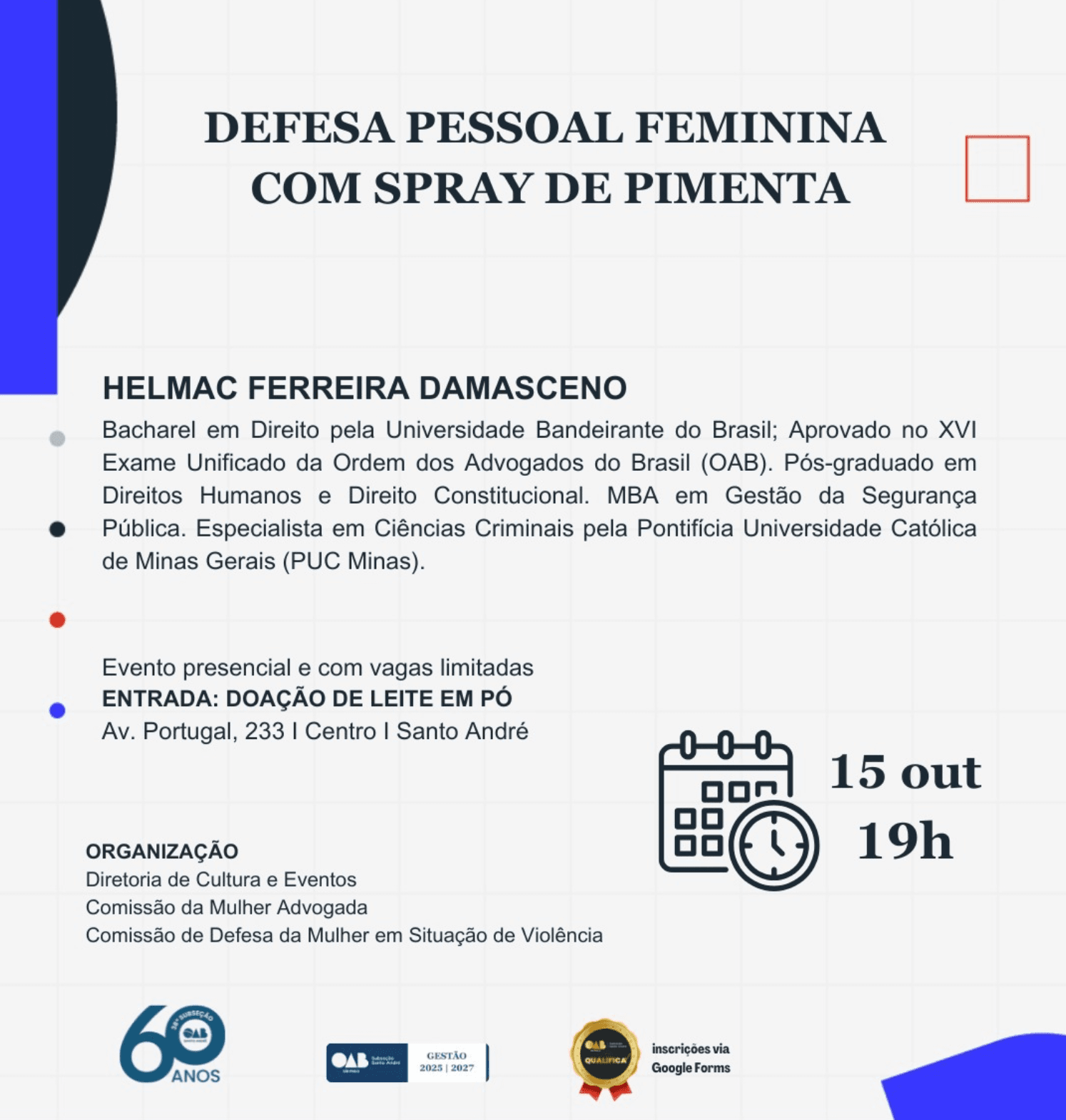 Defesa pessoal feminina com spray de pimenta